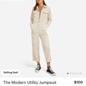 Everlane Utility Jumpsuit in Brown
